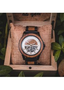 Holzkern; Wood Watch Franz Josef (Marblewood/Marblewood), Men, Natural wood