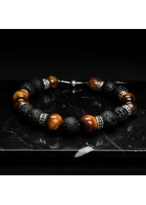 Holzkern Bracelets Men Lava en Tijgeroog