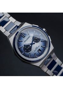 Holzkern; Orologio di legno Oceanswell (Ceramica/Argento), Uomo, Legno naturale