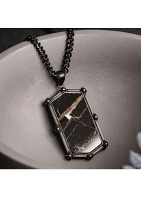 Holzkern Necklaces Men Antiek Zilver en Marmer