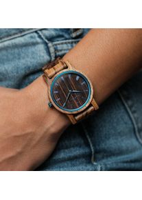 Orologio in Legno Donna Fall Morning, Cassa in Legno di Zebrano