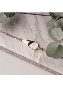 Holzkern Bracelets Femme Or rose et Nacre blanche