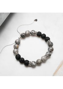 Holzkern Bracelets Men Jaspis en Lava