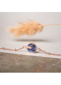 Holzkern Bracelets Femme Or Rose et Marbre Bleu