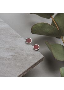 Holzkern Earrings Women Silver and Padauk
