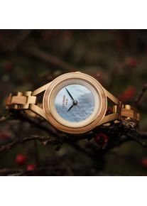 Holzkern; Wood Watch Tumi (Olive/Nacre), Women, Natural wood
