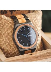 Holzkern; Wood Watch Los Yungas (Olive/Leadwood), Men, Natural wood