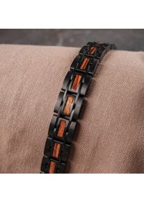 Holzkern Bandlet Tremolo (Zebrano/Zwart), Natuurlijk hout, heren en dames, in maat verstelbaar