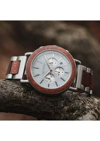 Holzkern; Wood Watch Mist (Mahogany/Marble), Men, Natural wood