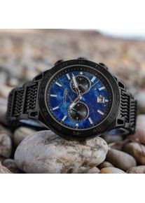 Holzkern; Wood Watch Aoraki (Lapis Lazuli/Black), Men, Natural wood