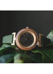 Holzkern; Horloges gemaakt van hout Amelia (Marblewood/Ahorn), Dames, Natuurlijk hout