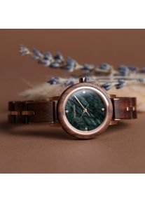 Holzkern; Wood Watch Euterpe (Walnut/Marble), Women, Natural wood