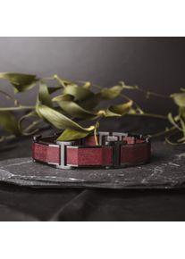 Holzkern bracelet for Damen und Herren Acapella (Amaranth/Black) made of natural wood, size adjustable