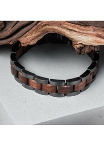 Holzkern Men's Bracelet Triad, Grey & Walnut Wood, Perfect Gift Idea for Men