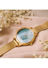 Holzkern; Wood Watch Talamanca (Nacre/Gold), Women, Natural wood
