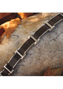 Holzkern bracelet for Damen und Herren Acapella (Leadwood/Silver) made of natural wood, size adjustable