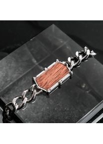Holzkern Bracelets Men Zilver en Walnoot