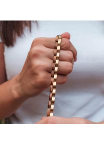 Bracelet Holzkern pour homme et femme Duet (Zebrawood/Or) en bois naturel, taille ajustable