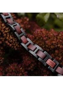 Holzkern Armband Acoustic (Padouk/Schwarz), Naturholz, Damen und Herren, größenverstellbar