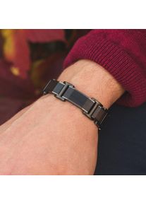 Holzkern bracelet for Damen und Herren Acapella (Leadwood/Dark Grey) made of natural wood, size adjustable