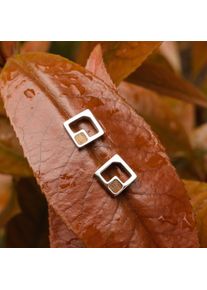 Holzkern Earrings Women Silver and Koa