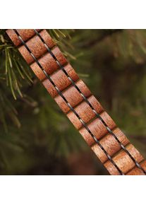 Holzkern Armband Grandezza (Mahagoni/Grau), Naturholz, Damen und Herren, größenverstellbar