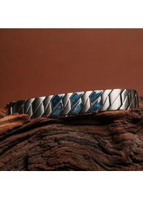Holzkern Bandlet Bariton (Sodalit/sølv), Naturligt træ, Damen und Herren, Justerbar i størrelse