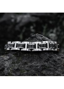 Holzkern bracelet for Damen und Herren Fortissimo (Marble/Silver) made of natural wood, size adjustable