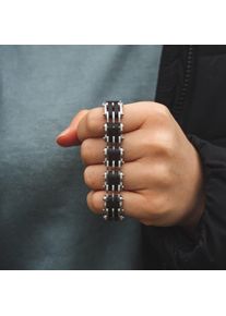 Bracelet Holzkern pour homme et femme Adagio (Érable/Argent) en bois naturel, taille ajustable