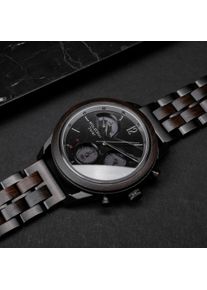Holzkern; Wood Watch Zetta (Leadwood/Marble), Men, Natural wood