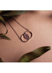 Holzkern Collares Mujer Oro rosa y Nogal