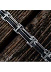 Bracelet Holzkern pour homme et femme Staccato (Érable/Argent) en bois naturel, taille ajustable