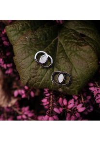 Holzkern Earrings Women Silver and Marble