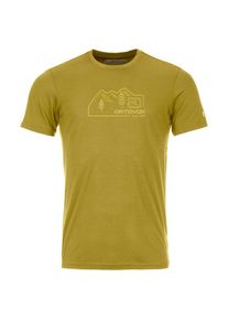 Ortovox 150 Cool Vintage Badge T-Shirt Merinoshirt Heren (S |geel)