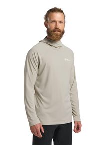 Jack Wolfskin męska koszulka funkcyjna z długim rękawem i kapturem Prelight Swift Hoody Men M seal