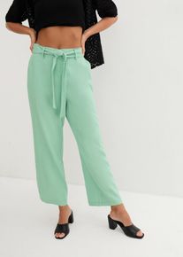 Jupe-culotte en lin mélangé - vert - taille 40 - lin - bonprix