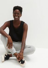 Débardeur sans couture Essential - noir - taille 38/40 (S) avec coton - bonprix