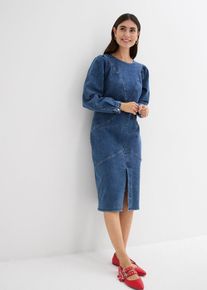 Robe midi en jean - bleu - taille 50 avec coton - bonprix