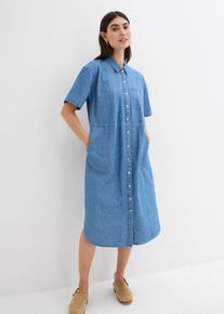 Robe en jean - bleu - taille 52 avec coton - bonprix