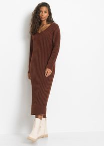 Robe midi en maille - marron - taille 54/56 (XXL) - bonprix