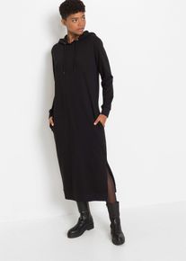 Robe sweat midi - noir - taille 34/36 (XS) avec coton - bonprix
