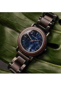 Holzkern; Drewniany zegar Cygnus (Drewno ołowiane/marmur), Unisex, Naturalne drewno