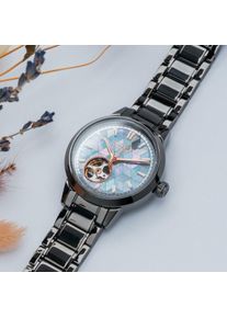 Holzkern; Montre en bois Mirrordance (Nacre/Céramique), Femme, Bois naturels
