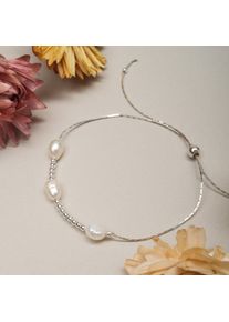 Holzkern Bracelets Femme Argent et Perle