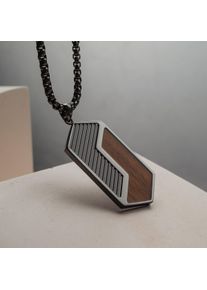 Holzkern Necklaces Men Dark Grey and Walnut