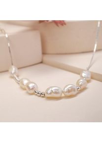 Holzkern Colliers Femme Argent et Perle