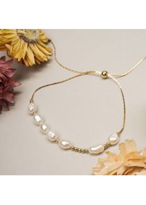 Holzkern Bracelets Women Gold and Pearl