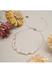 Holzkern Bracelets Femme Argent et Perle