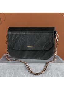 Holzkern Borsa Uniqase Iveya Ardesia Nera VEGANA Borsa a Tracolla