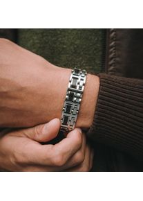 Bracelet Holzkern pour homme et femme Metronome (Érable/Argent) en bois naturel, taille ajustable